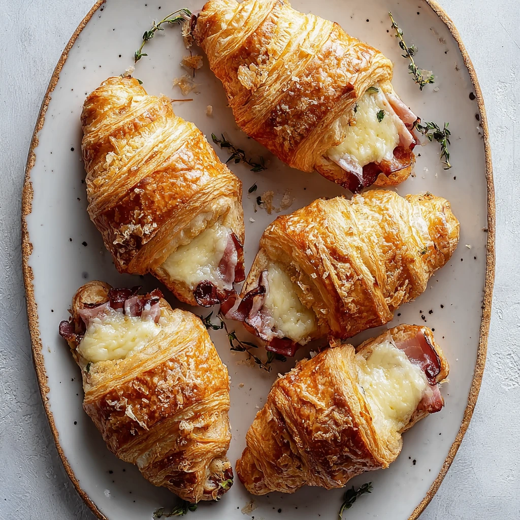 Cheese Prosciutto Croissants Savory Bliss