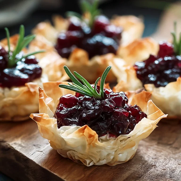 Irresistible Goat Cheese Cranberry Phyllo Cups Recipe