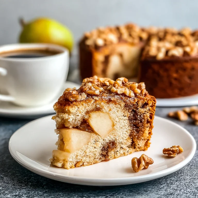 Irresistible Pear Walnut Coffee Cake Recipe Savor