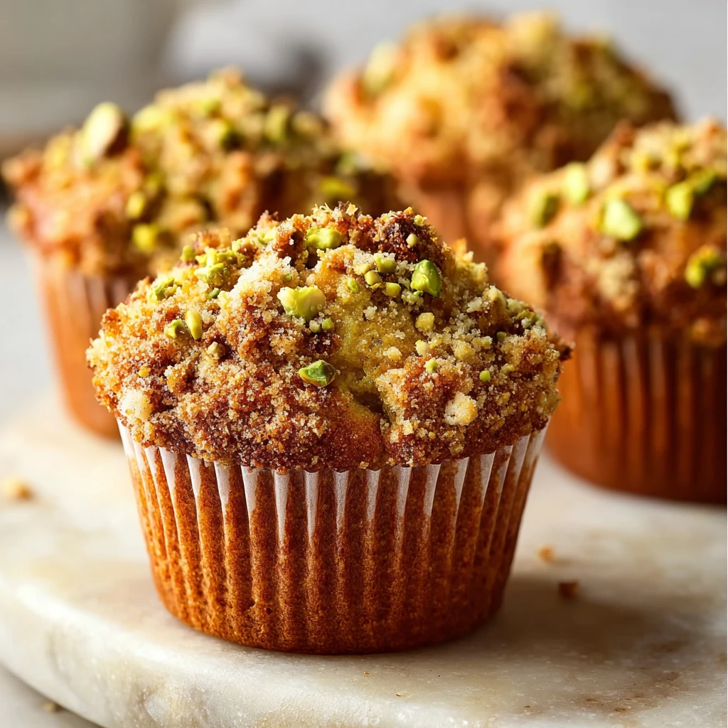 Irresistible Pistachio Muffins Crumble Topping