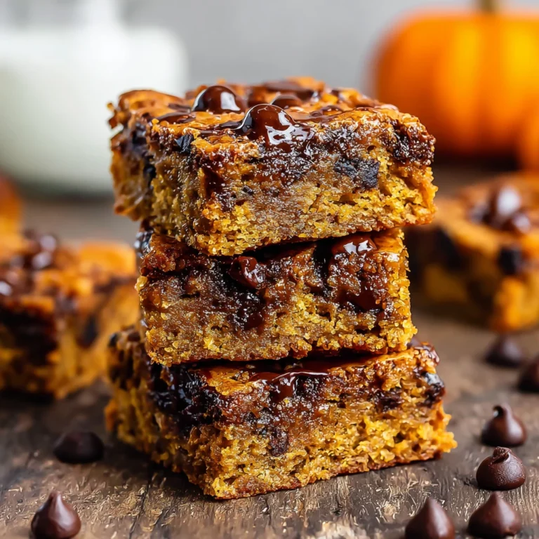 Irresistible Pumpkin Chocolate Chip Blondies Recipe Bliss