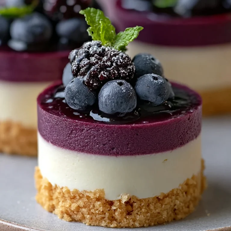 Mini White Chocolate Blueberry Cheesecake Recipe
