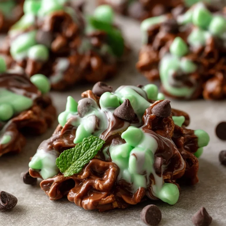 Mint Chocolate Chip Clusters Holiday Dessert Idea