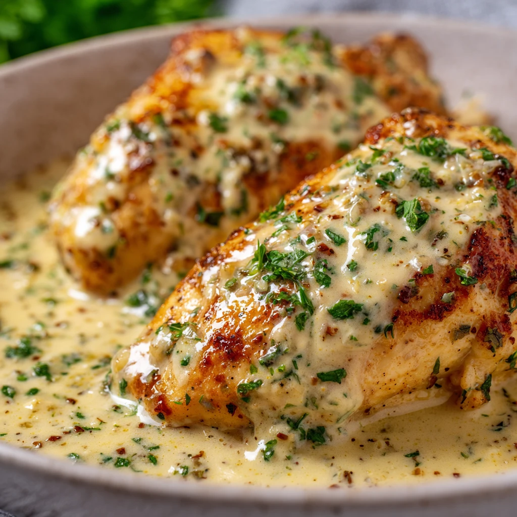 Creamy Baked Caesar Chicken