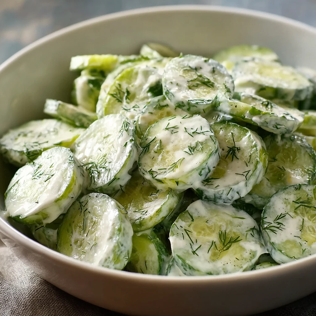 Creamy Cucumber Salad Recipe