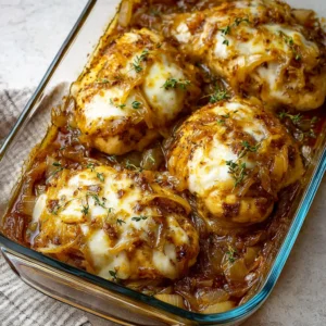 Easy French Onion Chicken Bake — One Pan, Cheesy, Ready in 45 Minutes