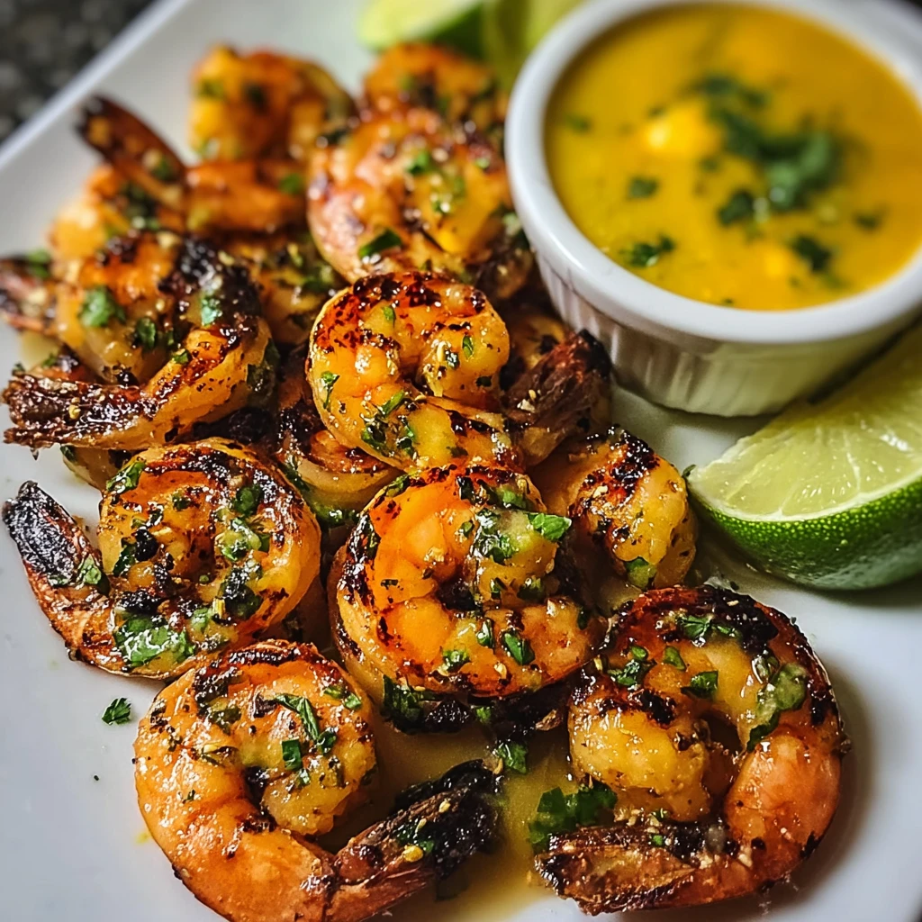 Grilled Shrimp With Spicy Mango Lime Coulis for a Tropical Feast