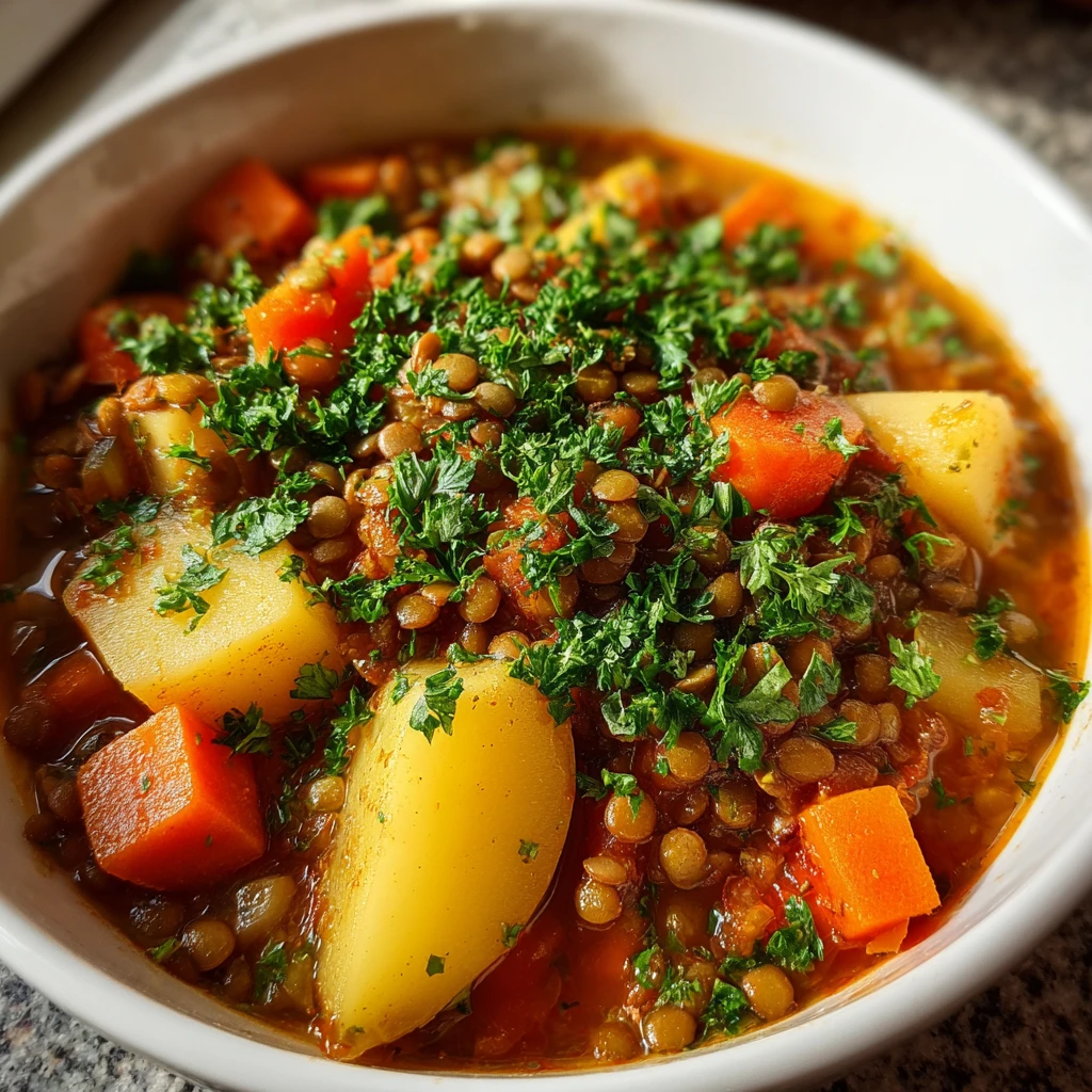 Hearty Linseneintopf Recipe with 200g Tender Lentils – Comfort in Every Bite!