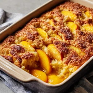 Easy Peach Dump Cake — 3 Ingredients, No Mixing, Perfect Summer Dessert