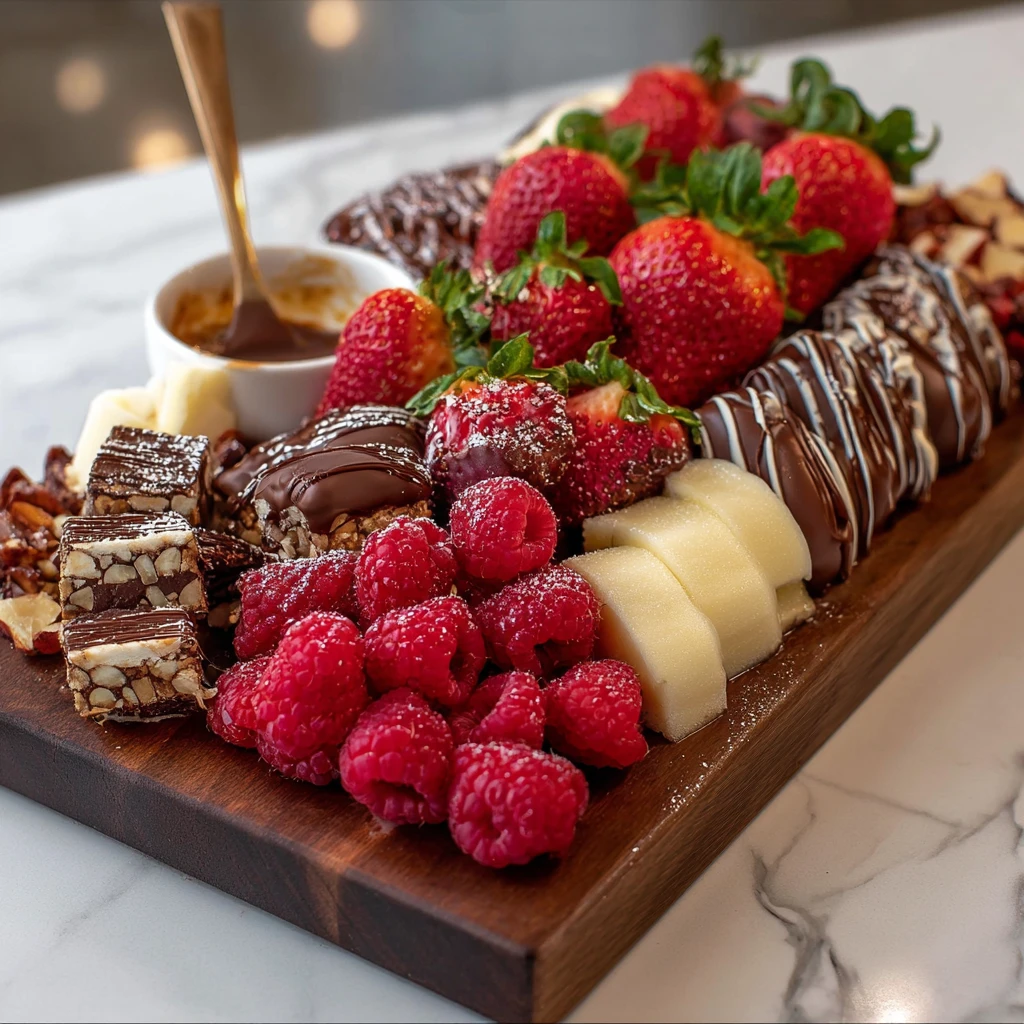 Romantic dessert charcuterie board