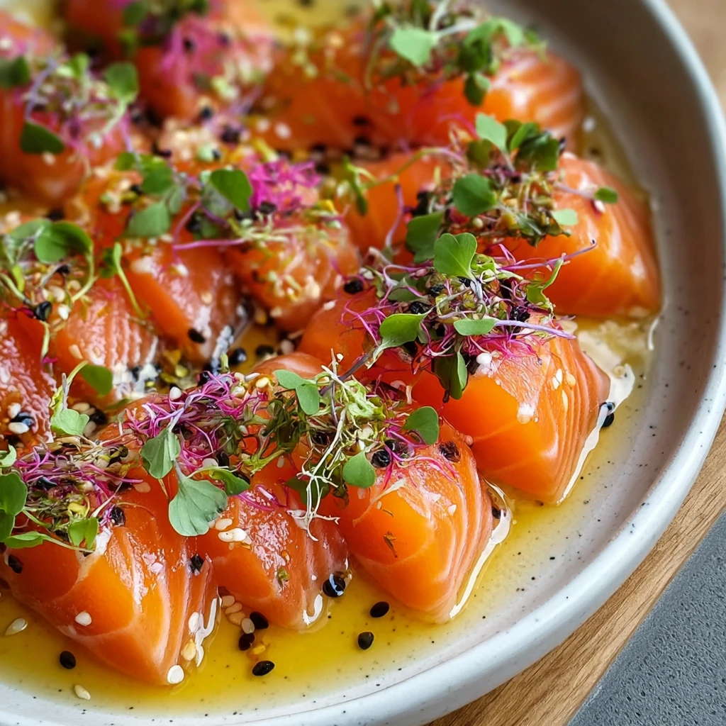 Salmon Crudo with Citrus Soy Dressing: Fresh & Effortless Delight