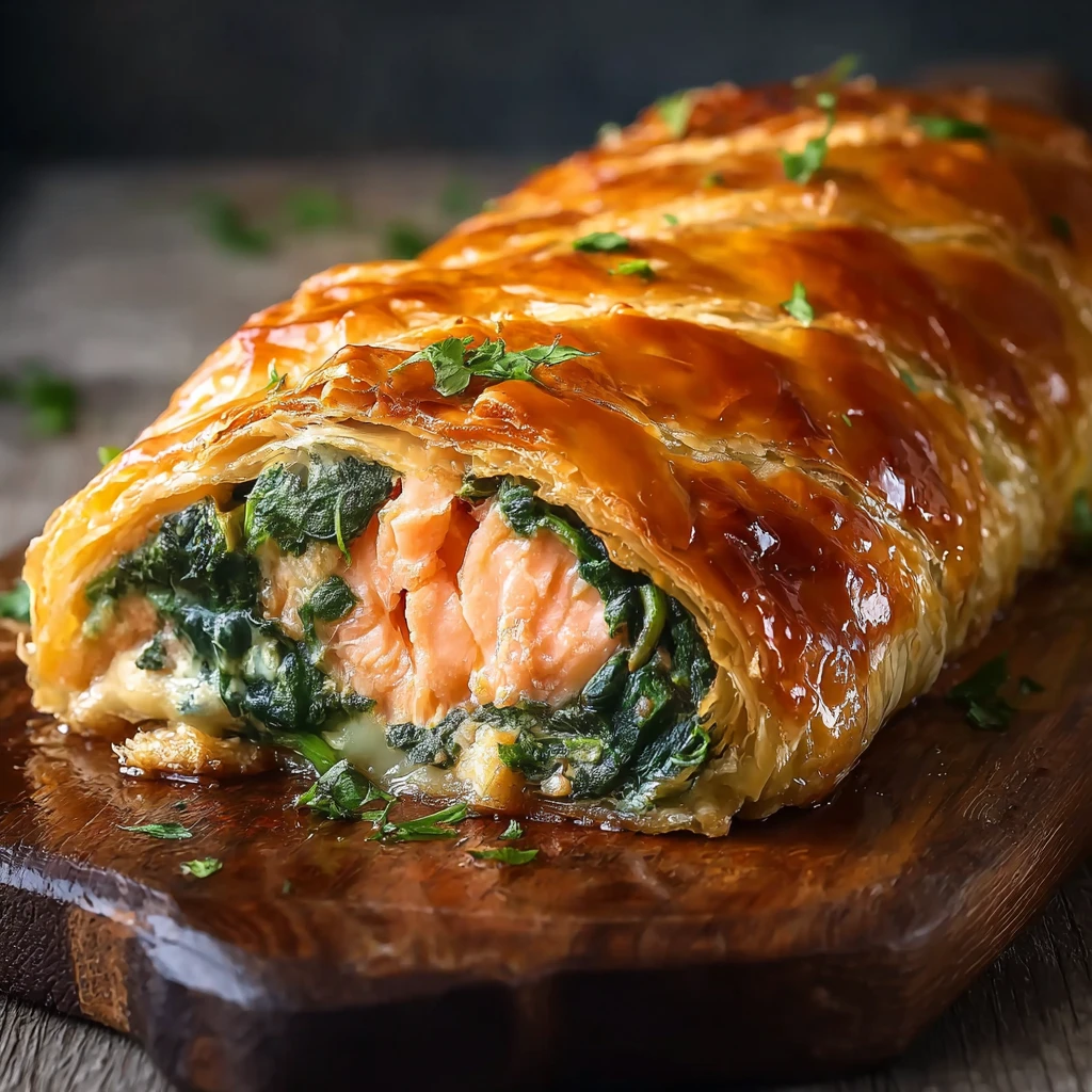 Salmon Spinach En Croute