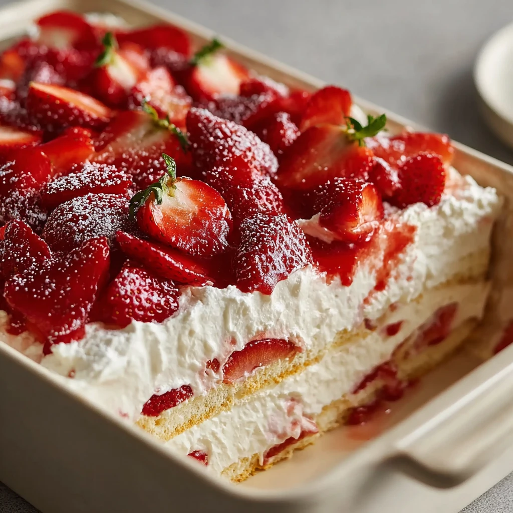 Strawberry Cream Cheese Icebox Cake