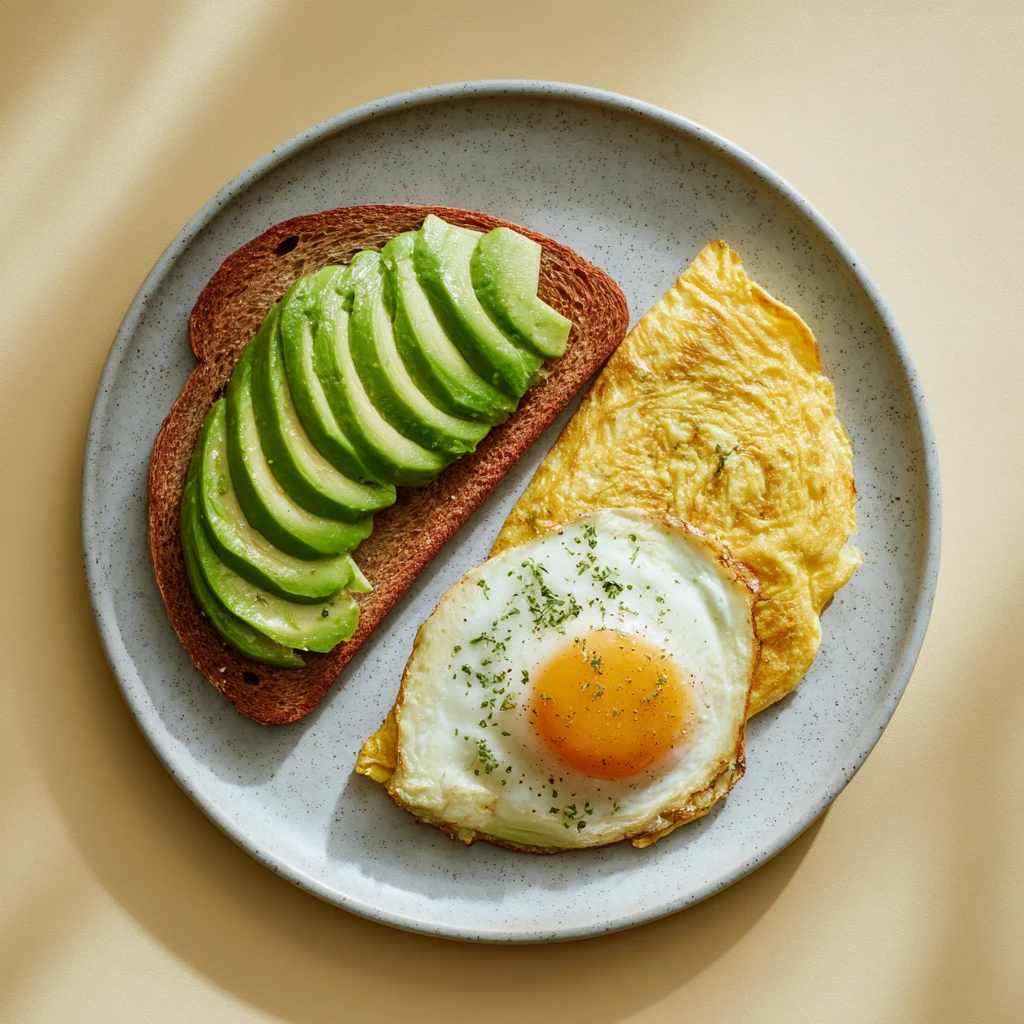 Toast Avocado with omelette