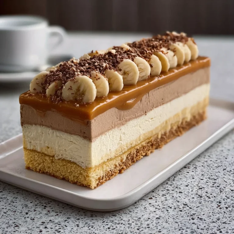 Banana Caramel Mousse Cake