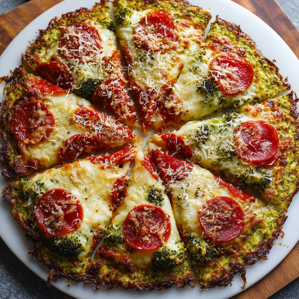 Broccoli Crust Pizza Low Carb Gluten Free