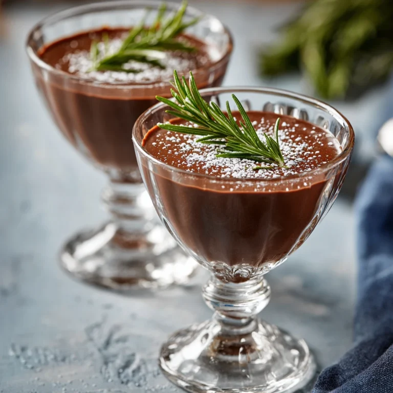 Chocolate Rosemary Panna Cotta