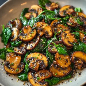 Sautéed Mushrooms with Spinach