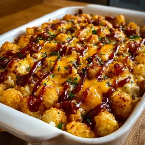 Dive into the Comfort of BBQ Chicken Tater Tot Casserole Tonight!
