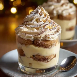 Eggnog Tiramisu Cups