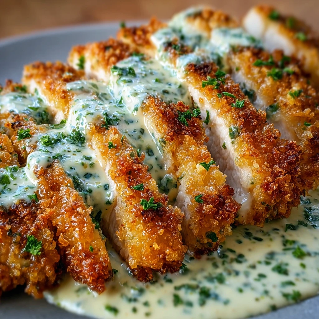 Experience Ultimate Crispy Parmesan Chicken Creamy Garlic Sauce