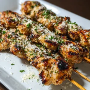 Grilled Ranch Garlic Parmesan Chicken Skewers You’ll Love