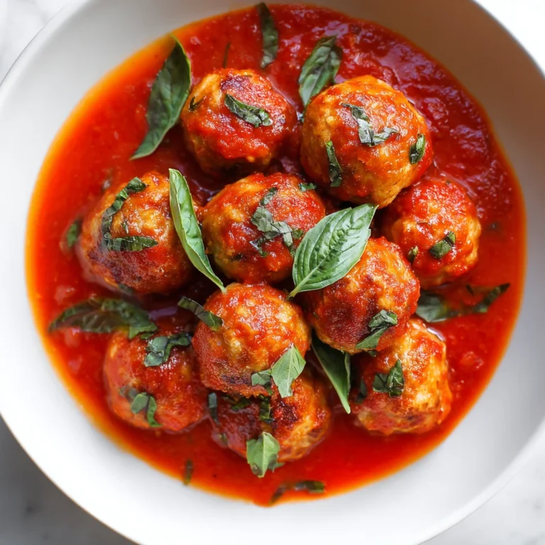 Healthier Chicken Meatballs Marinara Sauce