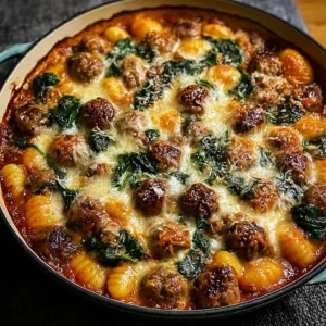 Creamy Italian Sausage Gnocchi Bake
