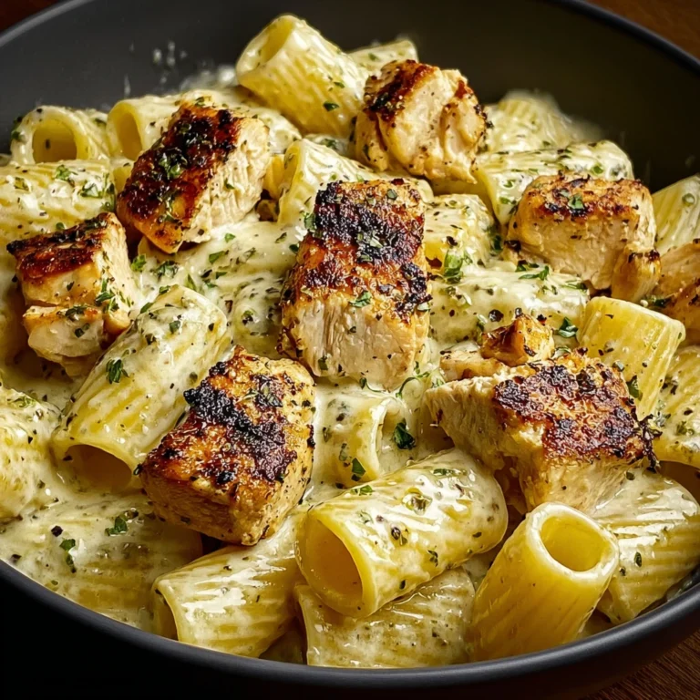 Indulge Garlic Parmesan Chicken Rigatoni Creamy Delight