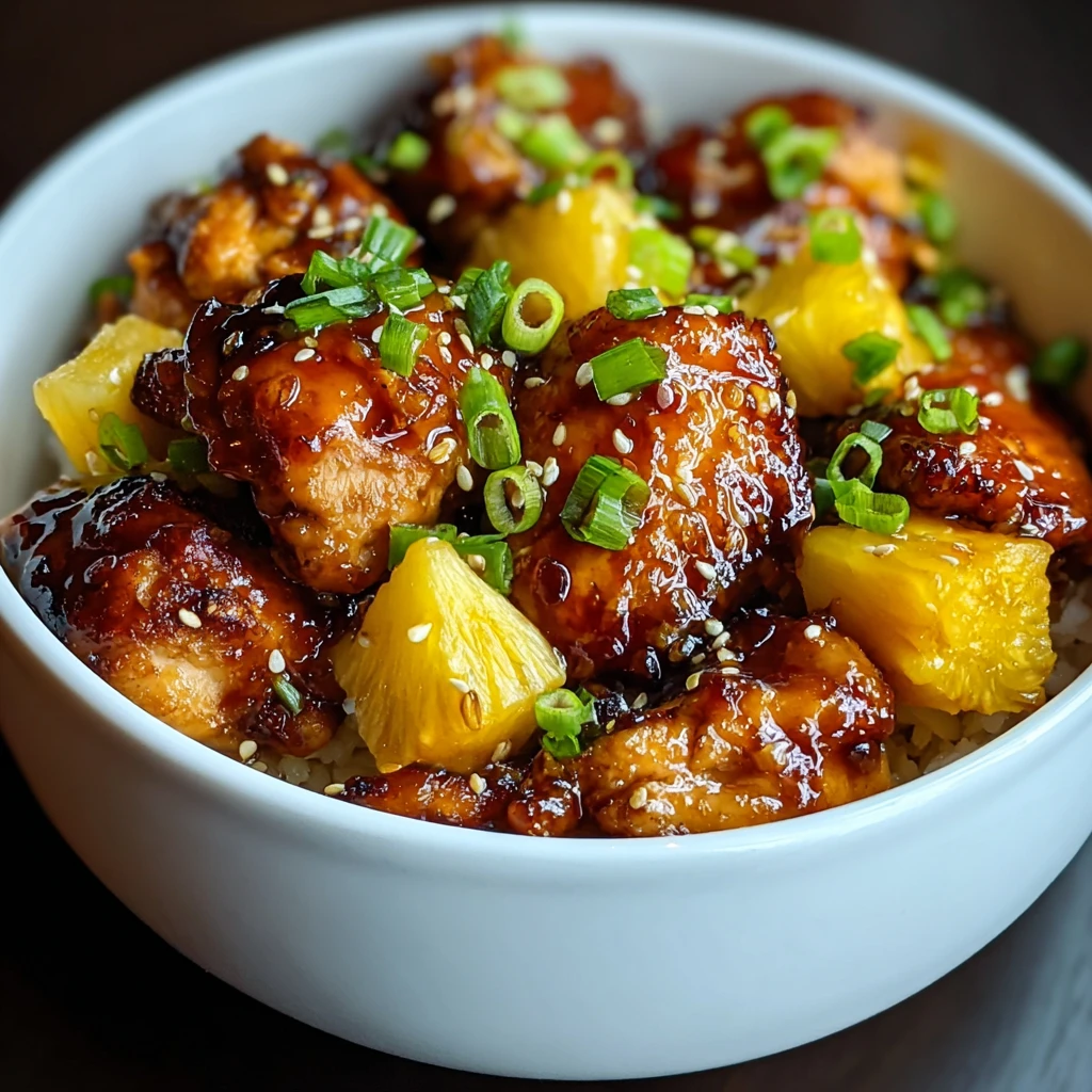 Indulge Sweet Sticky Pineapple Bourbon Chicken Tonight