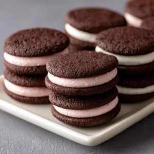 Oreo-Inspired Cocoa Sandwich Cookies