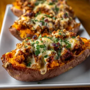 Protein Loaded Sweet Potato Boats