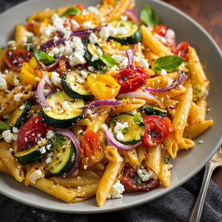 Roasted Veggie Pasta Feta