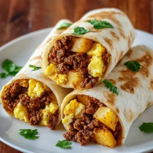 Chorizo Breakfast Burritos