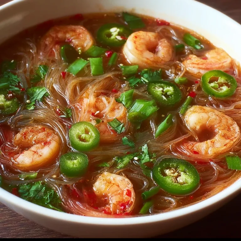 Spicy Shrimp Rice Noodle Soup