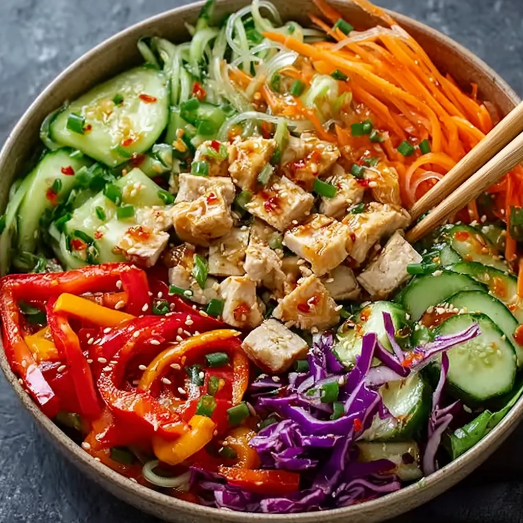 Spring Roll Salad Spicy Ginger Dressing Incredible 5star