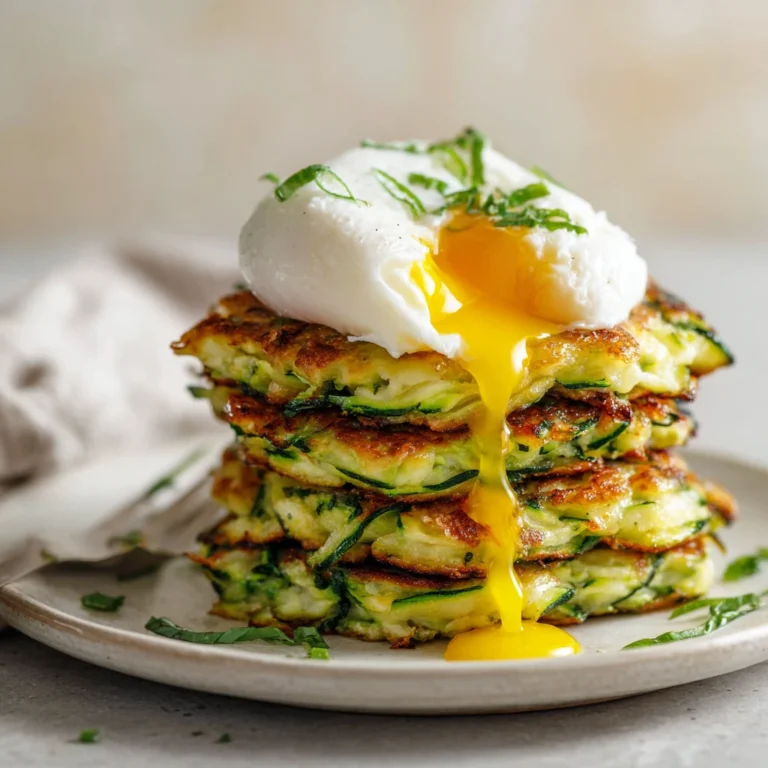 Zucchini Feta Fritters Poached Eggs
