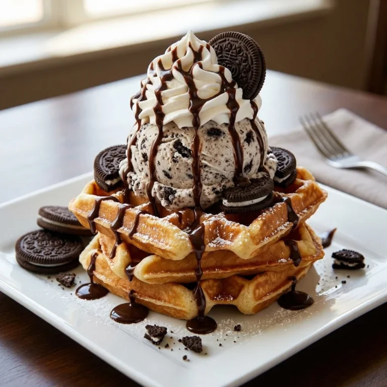 Cookies Cream Dessert Waffles