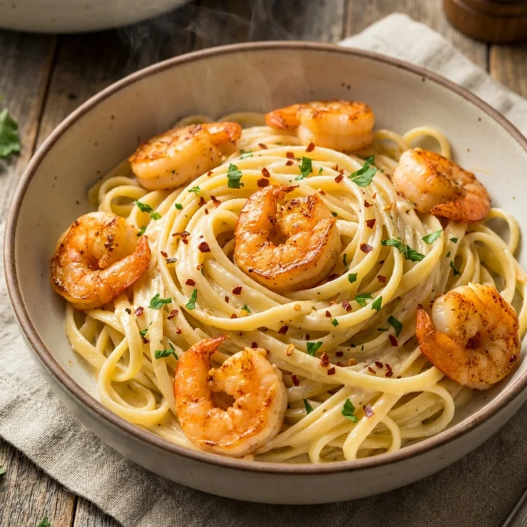 Creamy Tuscan Garlic Butter Shrimp Pasta 30min
