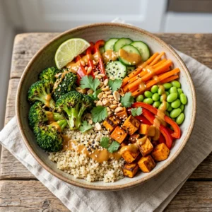 Create a Flavorful Thai Peanut Sweet Potato Buddha Bowl Today!