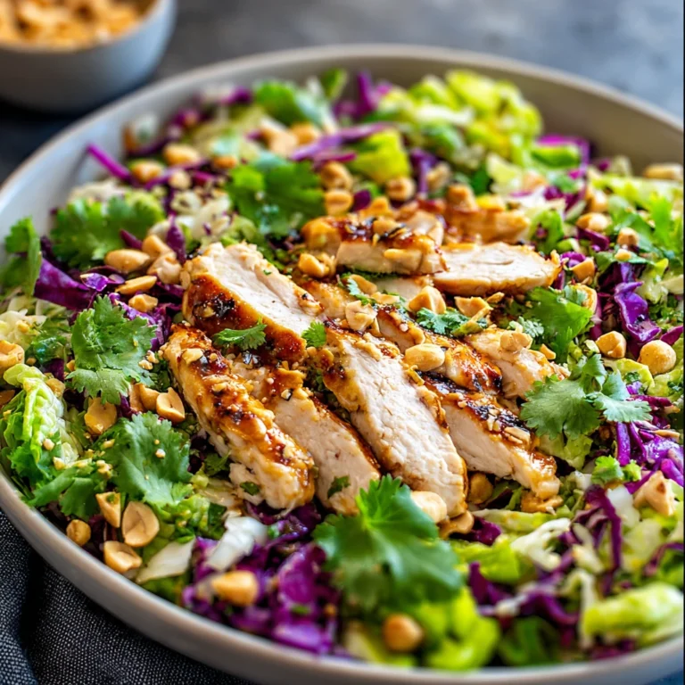 Crunchy Thai Chicken Salad Peanut Dressing Healthy Weeknight