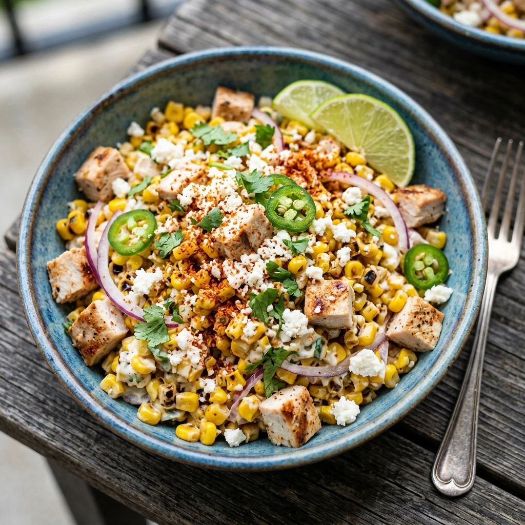 Discover Highprotein Chicken Street Corn Salad Recipe