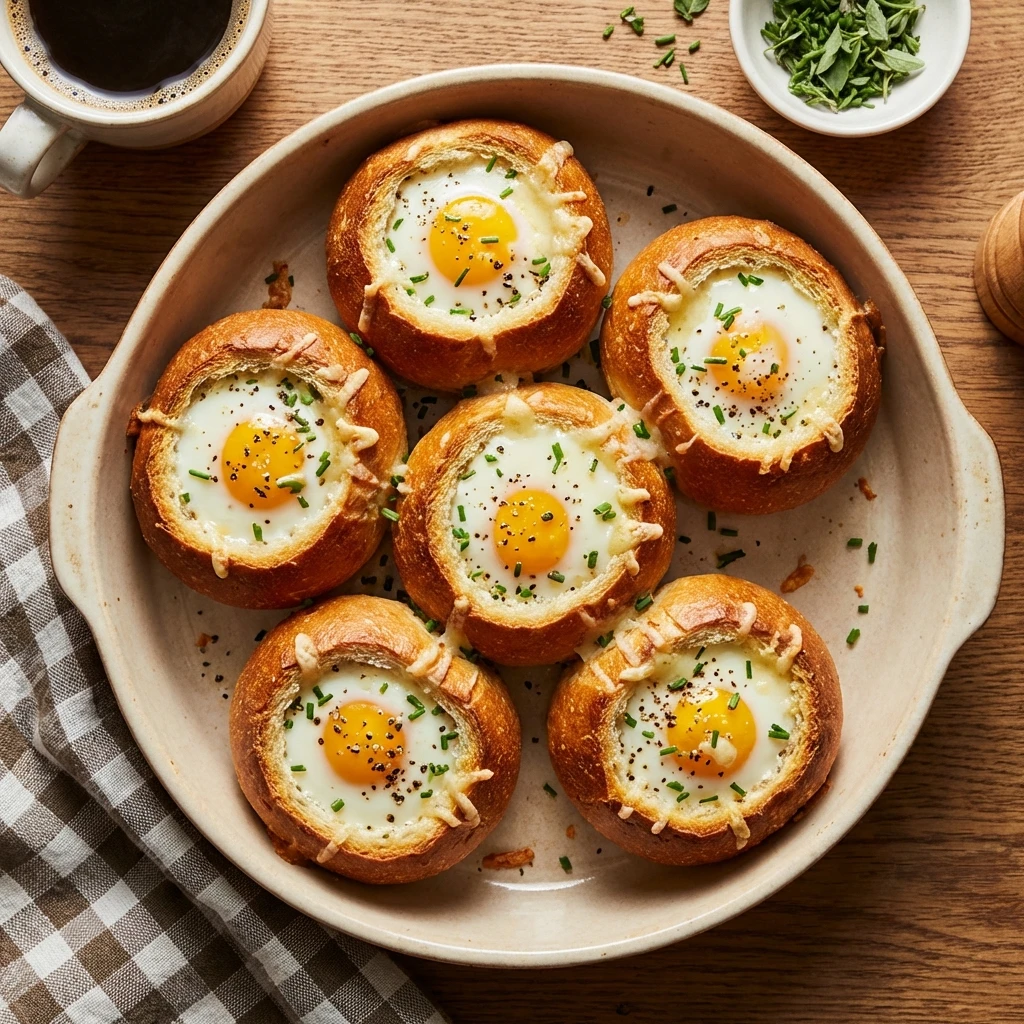 Discover the Joy of Egg in a Hole Bake with Dinner Rolls!