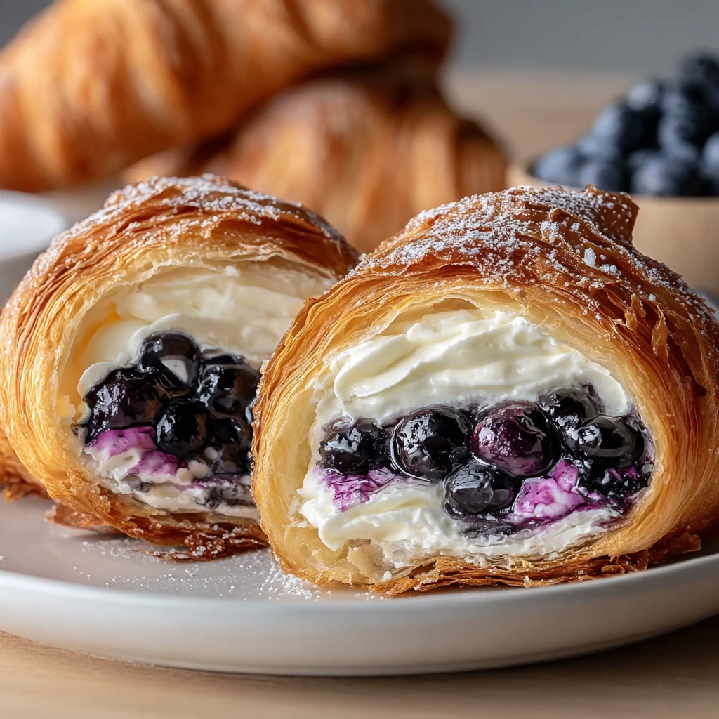 Easy Homemade Blueberry Croissant Bombs