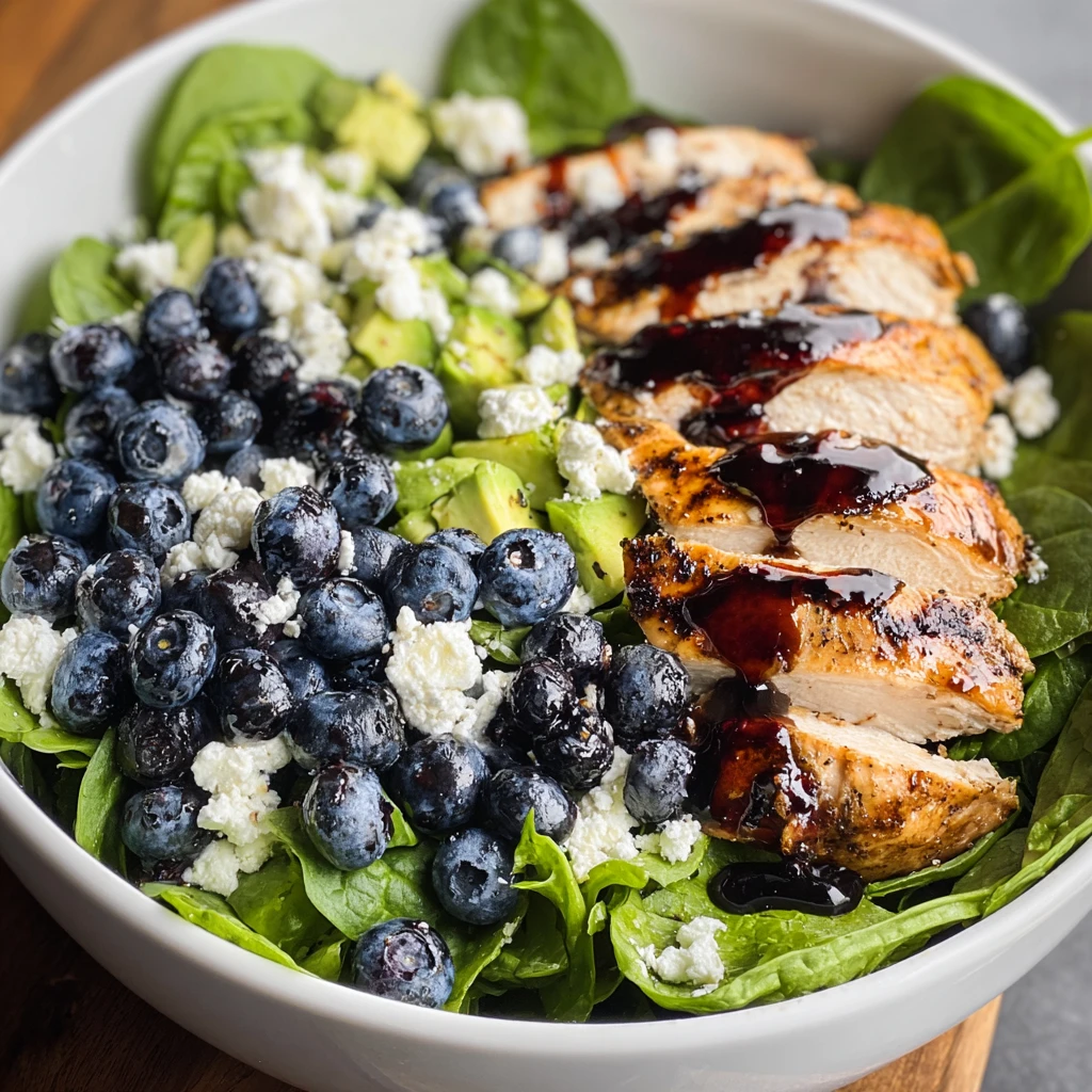 Easy Chicken Blueberry Feta Salad – Healthy Summer Grilled Favorite