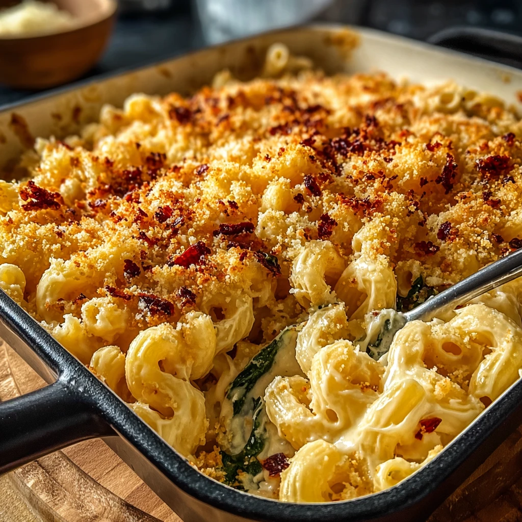 Homemade Tuscan Mac Cheese