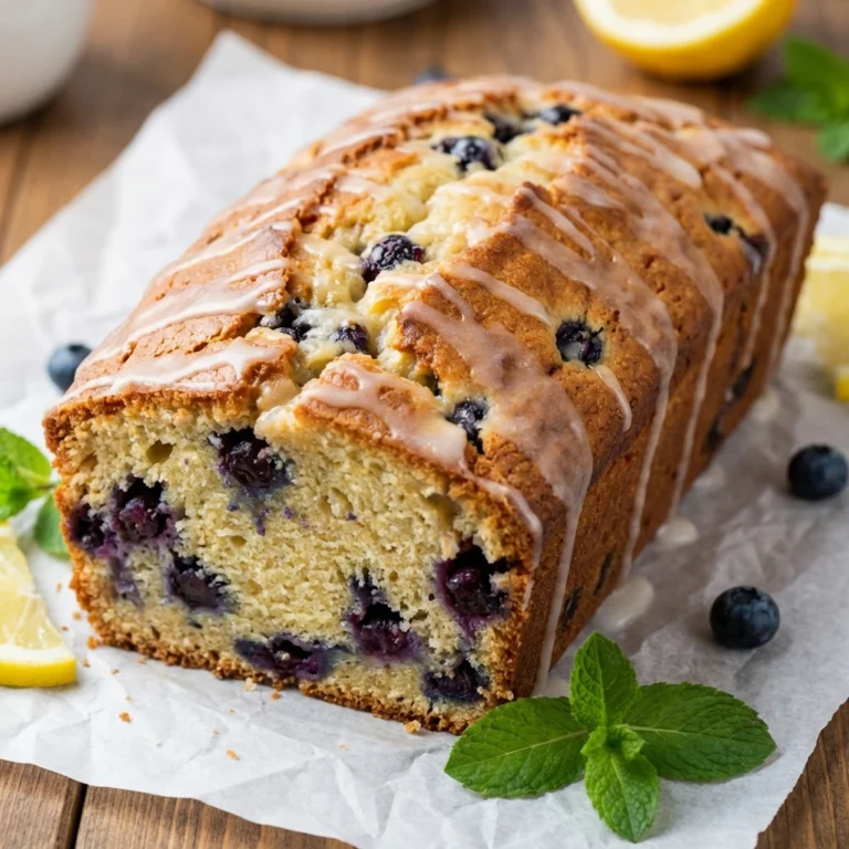 Lemon Blueberry Loaf Cake Glaze