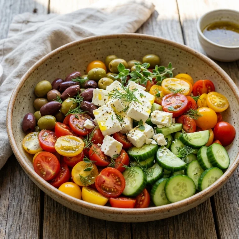Easy Mediterranean Salad recipe with step-by-step instructions