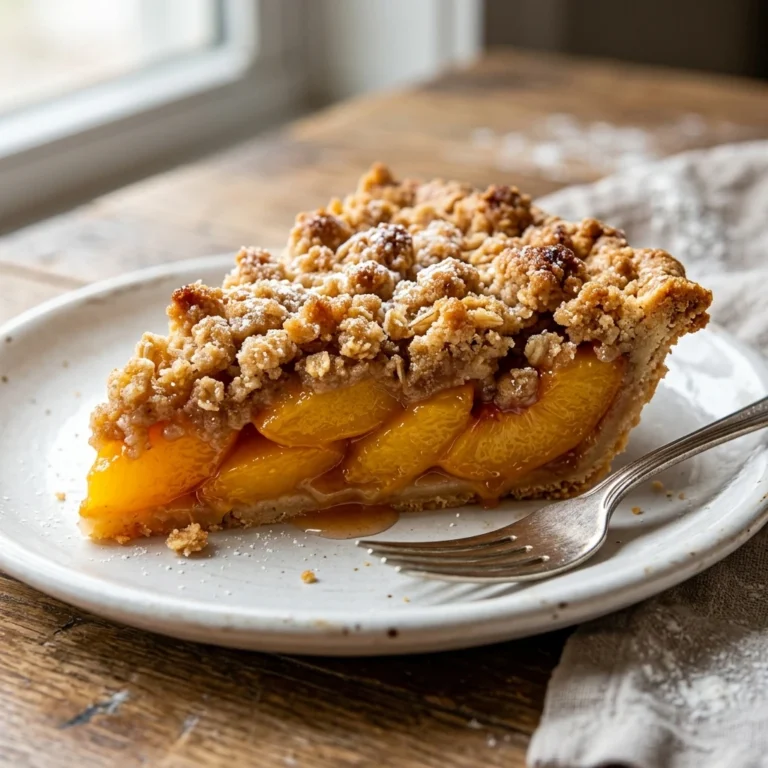 Easy Peach Crisp with Canned Peaches recipe with step-by-step instructions