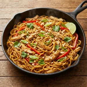 Peanut Noodles with Shredded Chicken